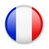 France flag. Round bright Icon. Vector Illustration